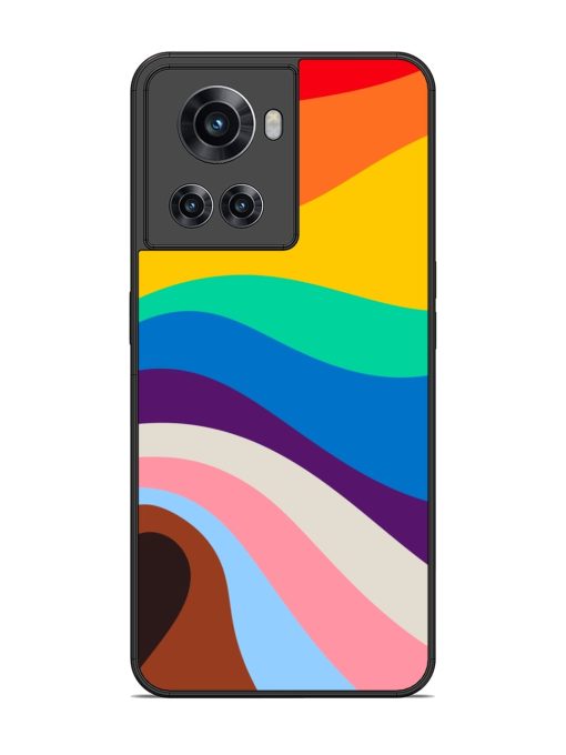 Minimal Pride Art Glossy Metal Phone Cover for Oneplus 10R (5G) Zapvi