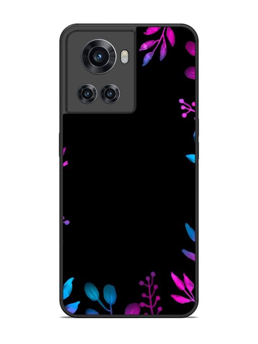 Flower Pattern Watercolor Glossy Metal Phone Cover for Oneplus 10R (5G) Zapvi