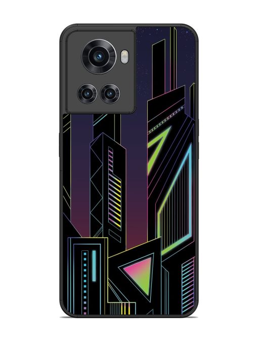 Neon Dreamscape Glossy Metal Phone Cover for Oneplus 10R (5G) Zapvi