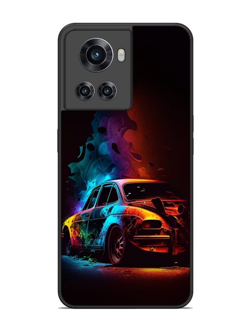 High Classic Car Art Glossy Metal Phone Cover for Oneplus 10R (5G) Zapvi