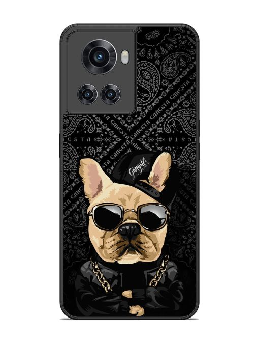 Gangsta Cool Sunmetales Dog Glossy Metal Phone Cover for Oneplus 10R (5G) Zapvi