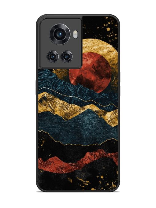 Gold Painting View Glossy Metal Phone Cover for Oneplus 10R (5G) Zapvi