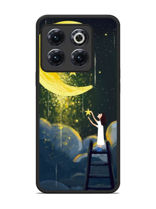 Moonlight Healing Night Illustration Glossy Metal TPU Phone Cover for Oneplus 10T (5G) Zapvi