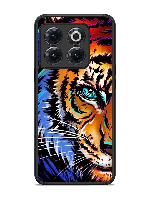 Colorful Lion Art Glossy Metal Phone Cover for Oneplus 10T (5G) Zapvi