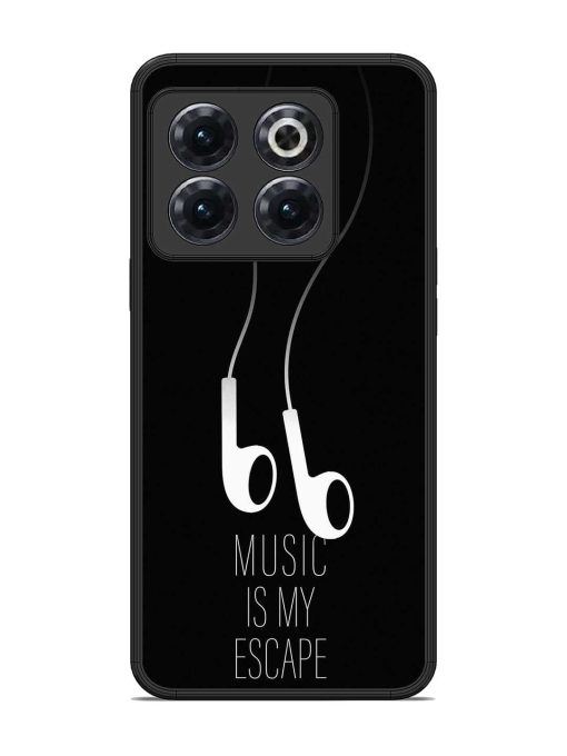 Music Is My Escape Glossy Metal Phone Cover for Oneplus 10T (5G)