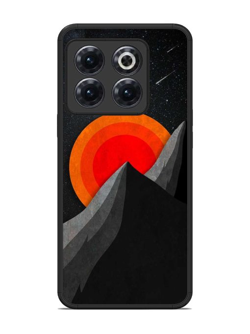 Black Mountain Glossy Metal Phone Cover for Oneplus 10T (5G) Zapvi