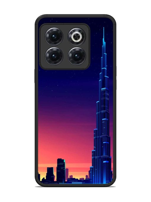 Burj Khalifa Abstract Glossy Metal Phone Cover for Oneplus 10T (5G)