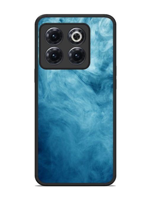 Blue Smoke Art Glossy Metal Phone Cover for Oneplus 10T (5G) Zapvi