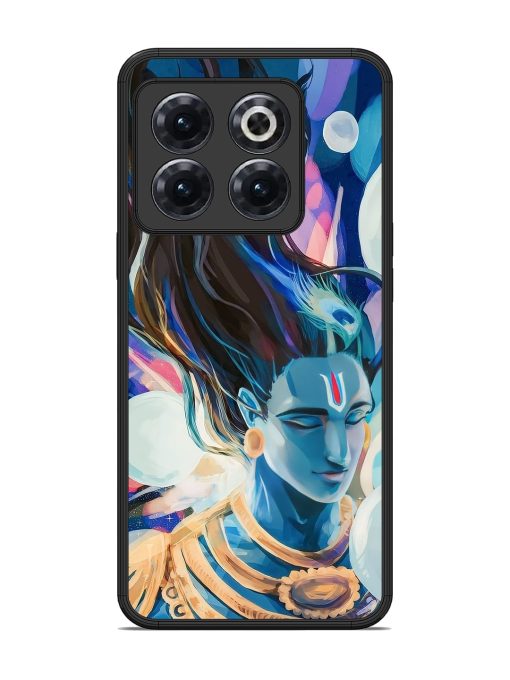 Bhagwan Sri Krishna Glossy Metal Phone Cover for Oneplus 10T (5G) Zapvi