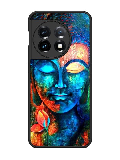 Buddha Painting Glossy Metal Phone Cover for Oneplus 11 (5G)