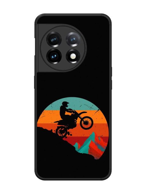 Mountain Bike Glossy Metal Phone Cover for Oneplus 11 (5G)