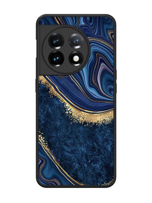 Abstract Background Blue Glossy Metal TPU Phone Cover for Oneplus 11 (5G) Zapvi