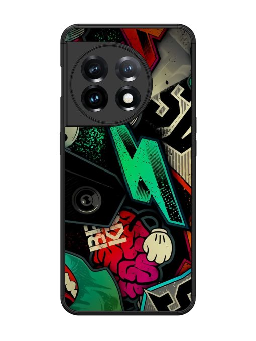 Graffiti Art Glossy Metal Phone Cover for Oneplus 11 (5G)