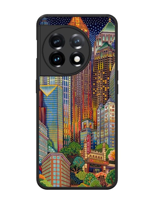 Cityscapes Art Glossy Metal Phone Cover for Oneplus 11 (5G)