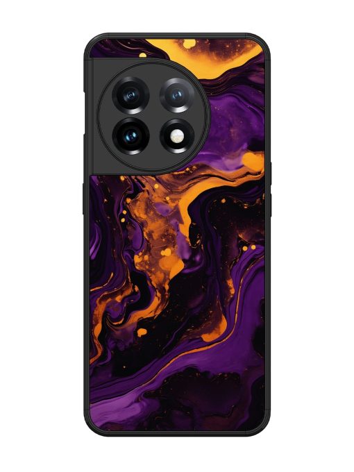 Painting Of A Purple Glossy Metal Phone Cover for Oneplus 11 (5G)