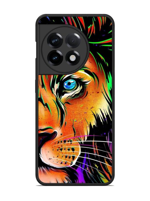 Colorful Lion Design Glossy Metal TPU Phone Cover for Oneplus 11R (5G) Zapvi