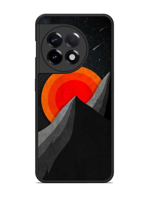 Black Mountain Glossy Metal Phone Cover for Oneplus 11R (5G) Zapvi