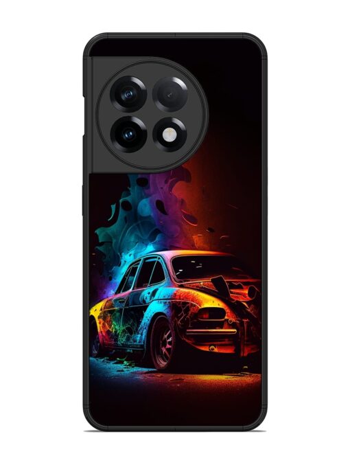 High Classic Car Art Glossy Metal Phone Cover for Oneplus 11R (5G) Zapvi