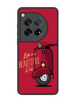 Life Is Beautiful Rides Glossy Metal Phone Cover for Oneplus 12 (5G)