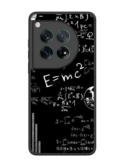 E=Mc2 Mass?Energy Equivalence Glossy Metal Phone Cover for Oneplus 12 (5G) Zapvi