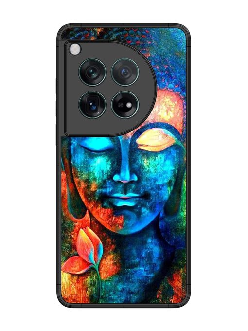 Buddha Painting Glossy Metal Phone Cover for Oneplus 12 (5G)