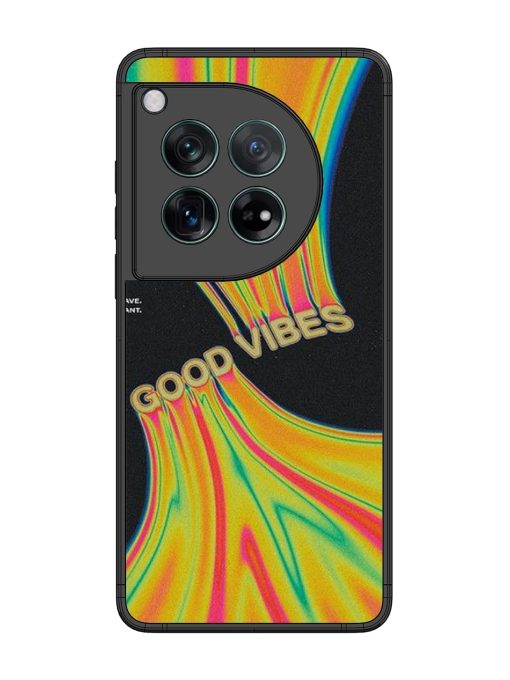 Good Vibes Glossy Metal Phone Cover for Oneplus 12 (5G)