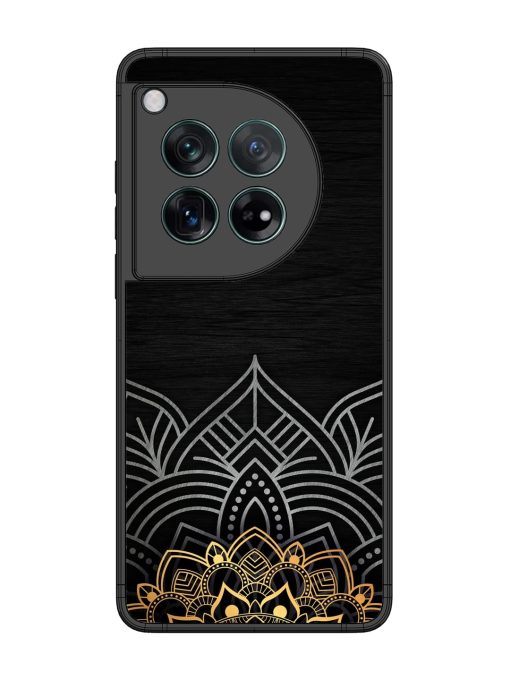 Decorative Golden Pattern Glossy Metal Phone Cover for Oneplus 12 (5G)