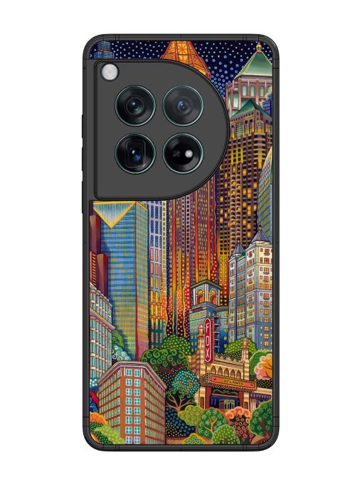 Cityscapes Art Glossy Metal Phone Cover for Oneplus 12 (5G)