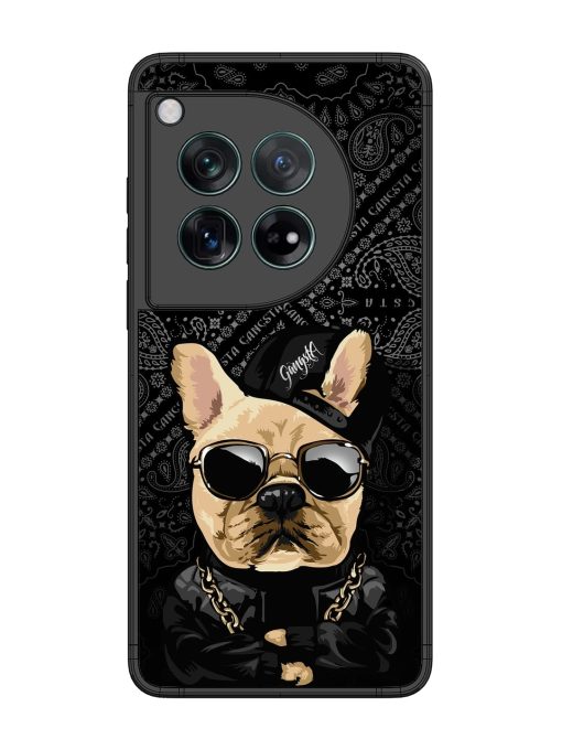 Gangsta Cool Sunmetales Dog Glossy Metal Phone Cover for Oneplus 12 (5G)