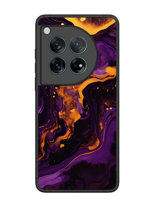 Painting Of A Purple Glossy Metal Phone Cover for Oneplus 12 (5G) Zapvi