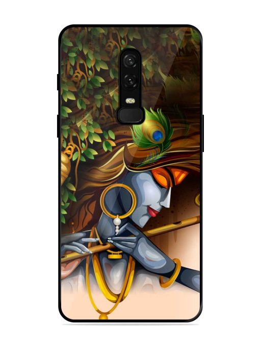 Krishna Glossy Metal Phone Cover for Oneplus 6