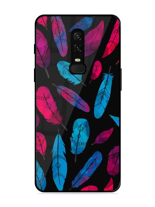 Feather Art Glossy Metal Phone Cover for Oneplus 6