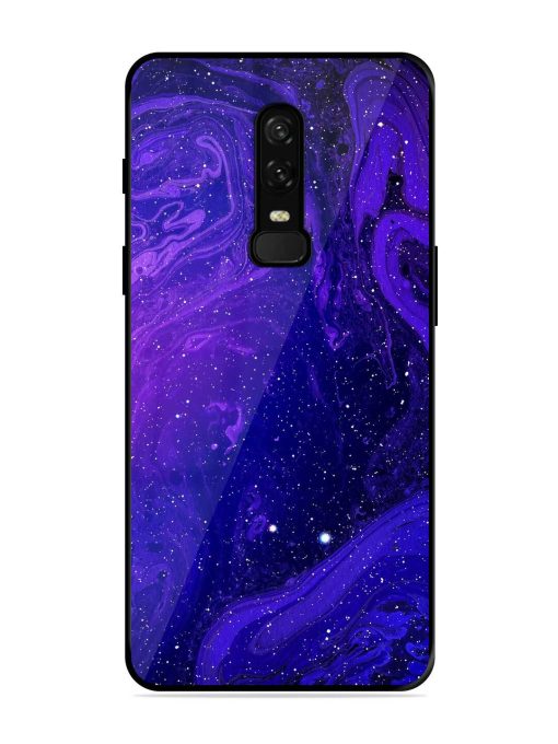 Galaxy Acrylic Abstract Art Glossy Metal Phone Cover for Oneplus 6