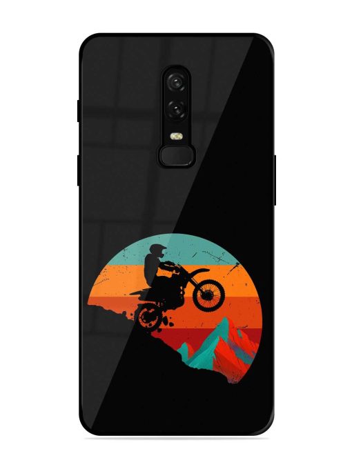 Mountain Bike Glossy Metal Phone Cover for Oneplus 6