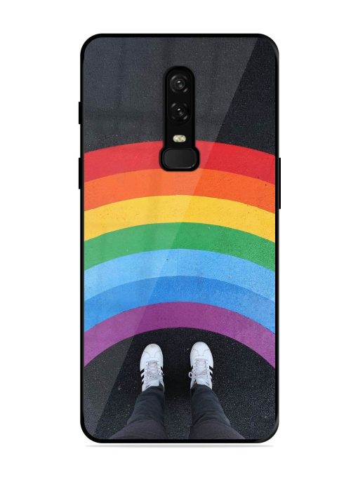 Legs Rainbow Glossy Metal TPU Phone Cover for Oneplus 6