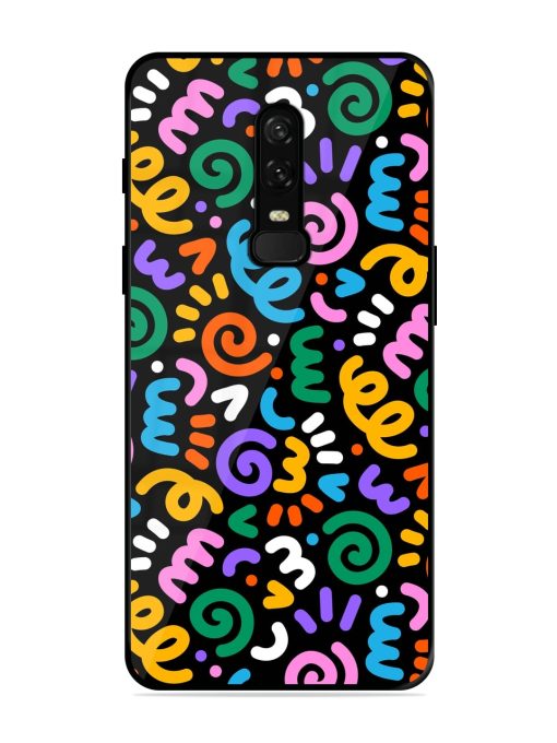 Colorful Seamless Vector Glossy Metal Phone Cover for Oneplus 6 Zapvi