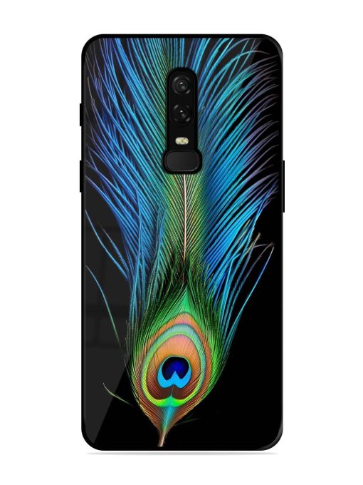 Peacock Feather Glossy Metal TPU Phone Cover for Oneplus 6