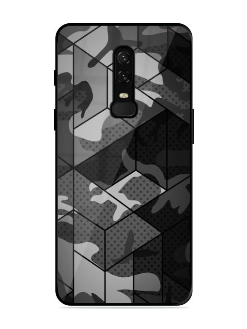 Hexagonal Pattern Glossy Metal Phone Cover for Oneplus 6 Zapvi