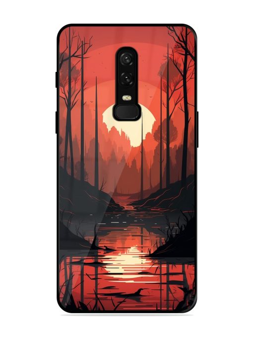 Natural Landscape Glossy Metal Phone Cover for Oneplus 6