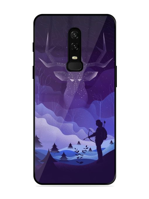 Deer Forest River Glossy Metal Phone Cover for Oneplus 6