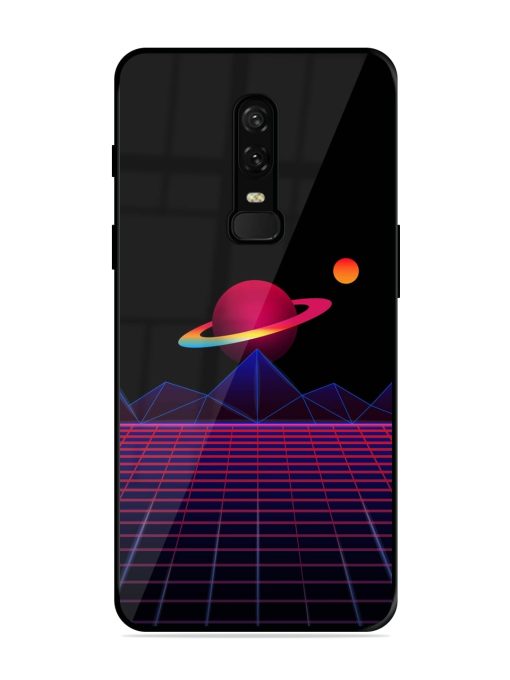 Wave Aesthetic Glossy Metal Phone Cover for Oneplus 6