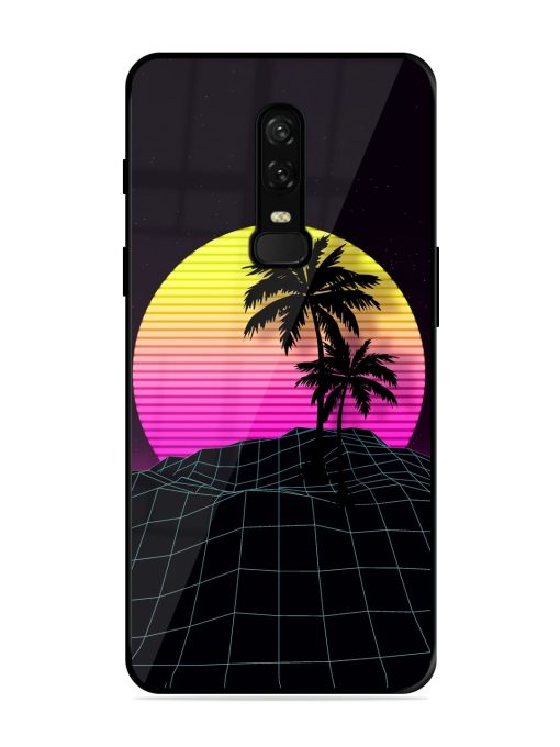 Coconut Vector Glossy Metal Phone Cover for Oneplus 6