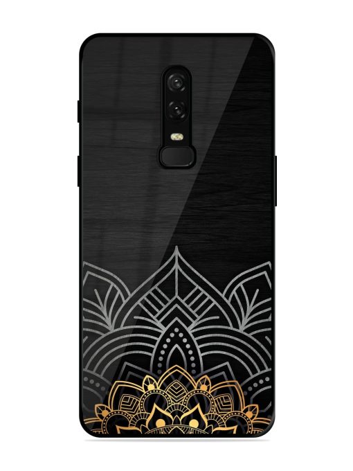 Decorative Golden Pattern Glossy Metal Phone Cover for Oneplus 6