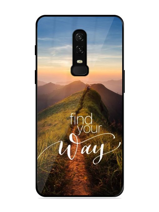 Find Your Way Glossy Metal Phone Cover for Oneplus 6