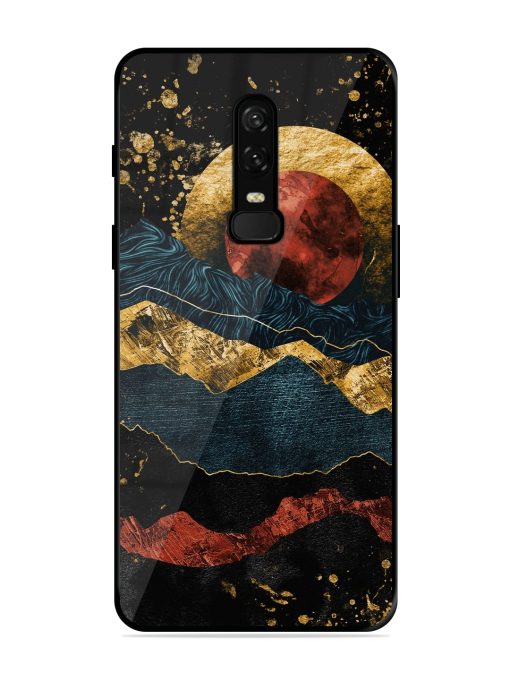 Gold Painting View Glossy Metal Phone Cover for Oneplus 6