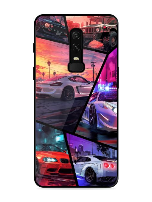 Ride In Pixels Glossy Metal Phone Cover for Oneplus 6