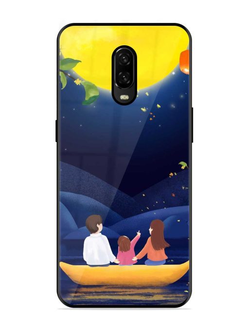 Happy Family And Beautiful View Glossy Metal Phone Cover for Oneplus 6T Zapvi