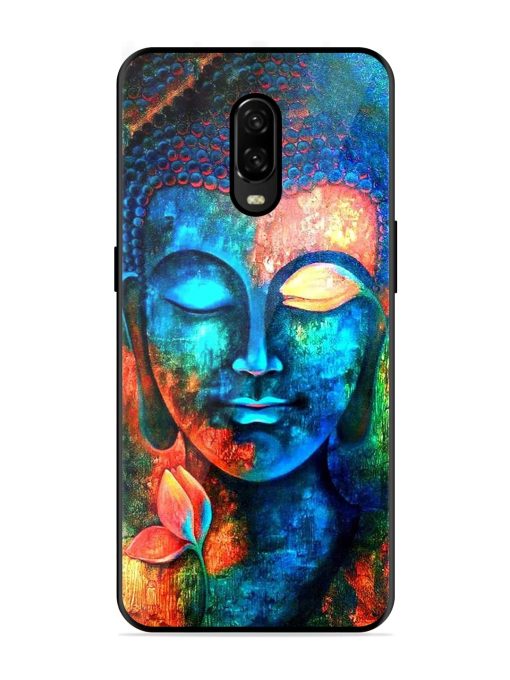 Buddha Painting Glossy Metal Phone Cover for Oneplus 6T Zapvi