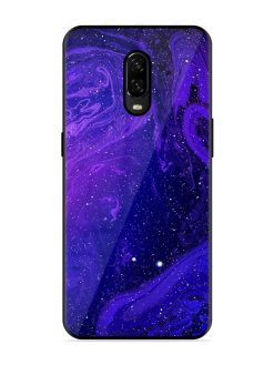 Galaxy Acrylic Abstract Art Glossy Metal Phone Cover for Oneplus 6T