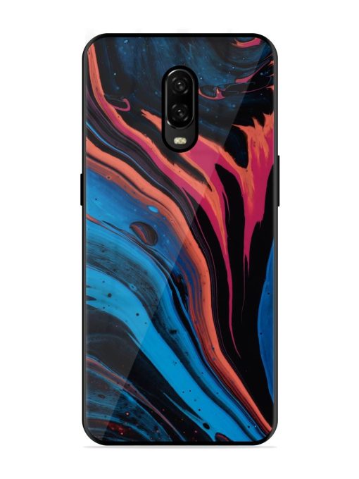 Liquefied Art Glossy Metal TPU Phone Cover for Oneplus 6T Zapvi